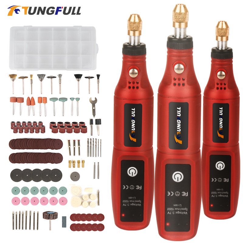 Power Tools Ingco - USB コードレスドリルロータリーツール彫刻ペン木材 DIY ジュエリー金属ガラスミニワイヤレスドリル 3.7V ドレメルツール