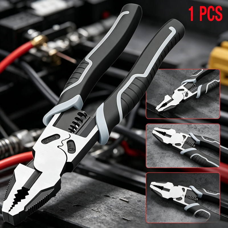 Power Tools Germany - 万能多機能シリーズ：斜めペンチ、ニードルノーズプライヤー、ワイヤーカッター - 電気技師用工具
