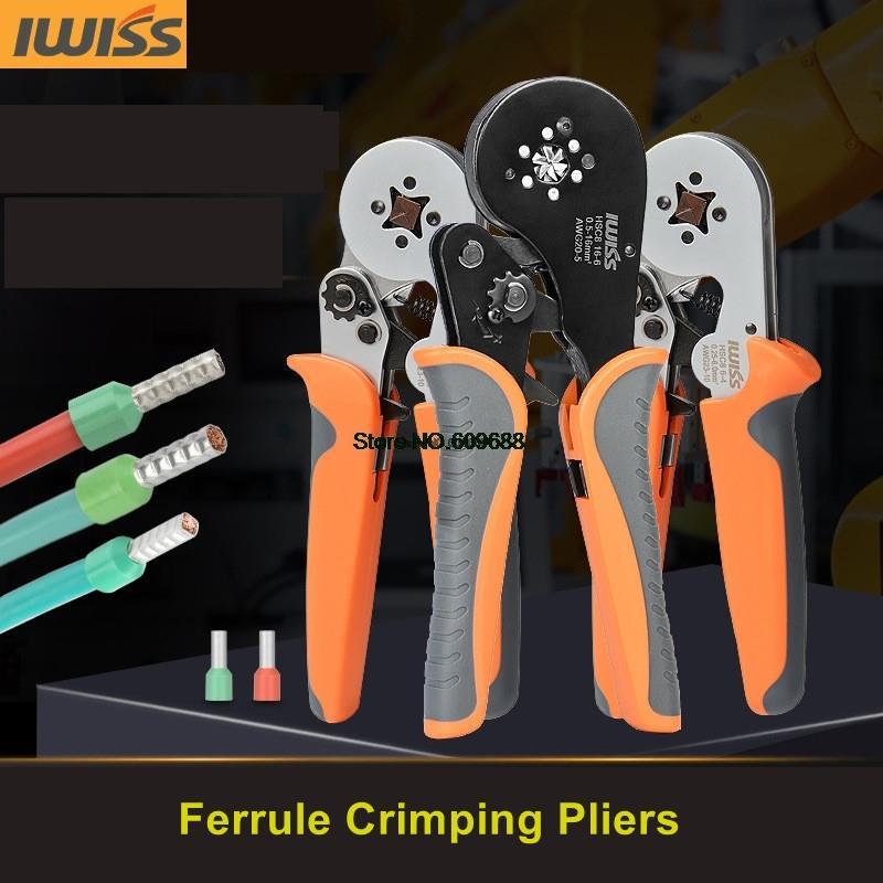 Power Tools Germany - Iwiss-フェルール圧着工具、ラチェット、自己調整可能な圧着ペンチ、hsc8、16〜6範囲、AWG20-5