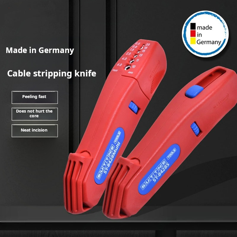 Power Tools Germany - Suttne-多機能電気技師ワイヤーピーラー、ケーブルピーラー、ワイヤーストリッパー、プロのツール、プロのワイヤーピーリングナイフ、工業用グレード