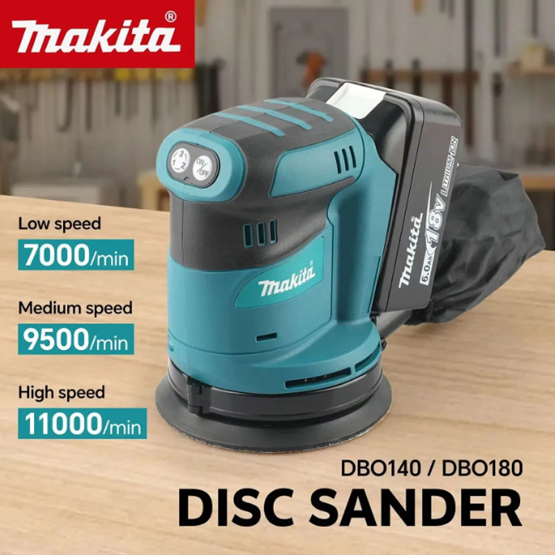 Random Orbital Sander - マキタ DBO180Z 18V ブラシレスコードレスディスクランダムオービタルサンダー木工サンディングパテ研磨ベアツール DIY およびプロ用