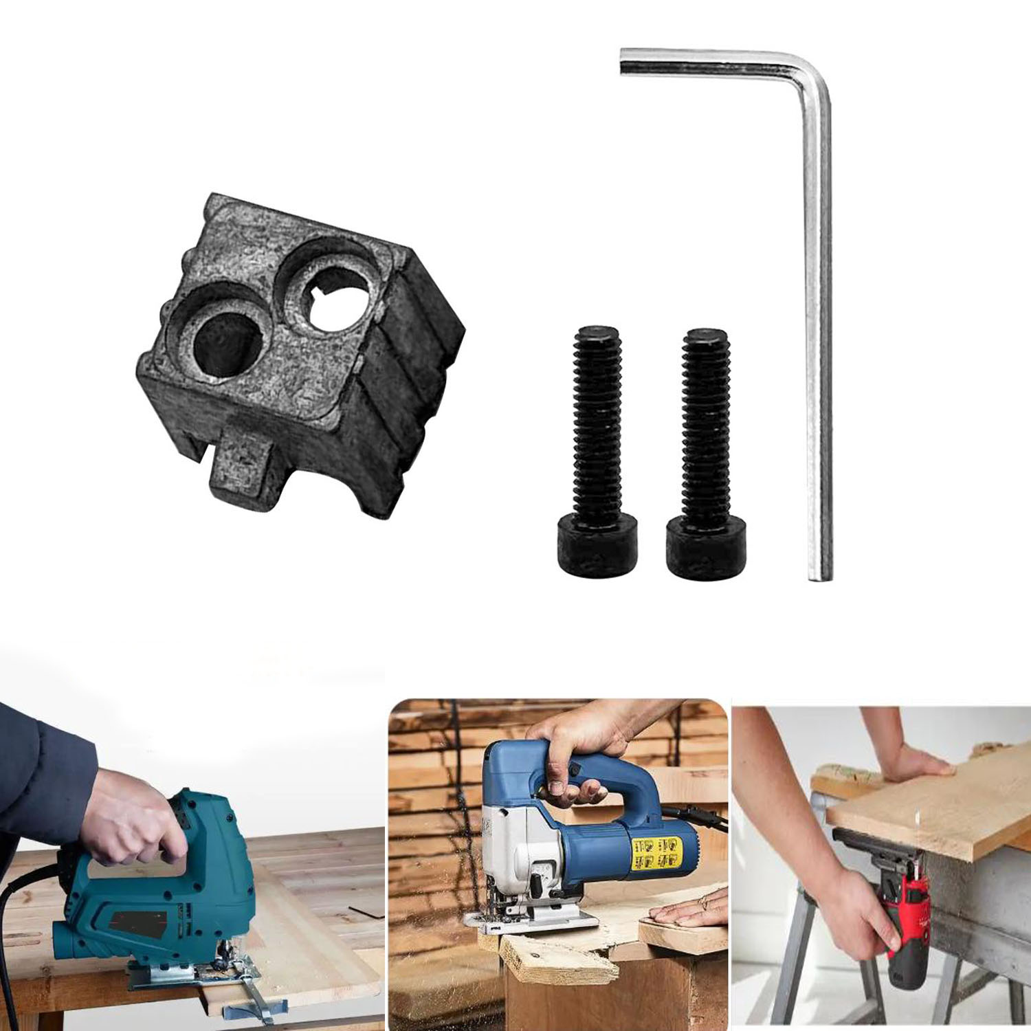 Power Tools Jigsaw - ジグソー用スクリューチャッククランプ 55 タイプ用往復鋸ヘッドロックホルダー金属交換部品電動工具切断アクセサリー