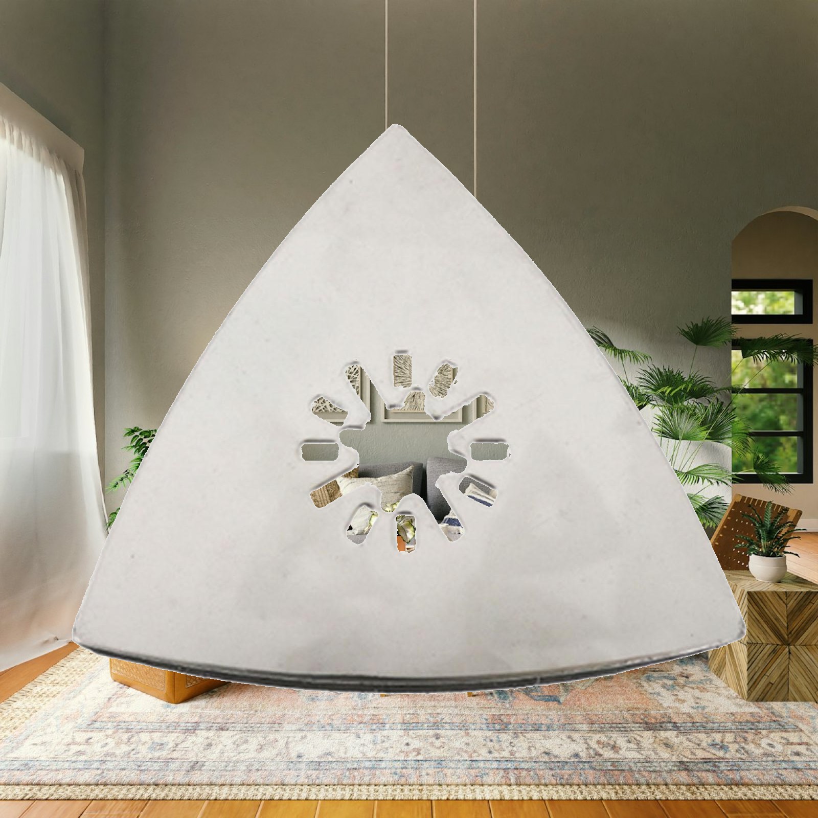 Detail Sander Corner - 三角形サンディングパッド 金属製フック＆ループ式ディテールサンダーアクセサリー オシレーティングマルチツールパッド コーナーとエッジ用