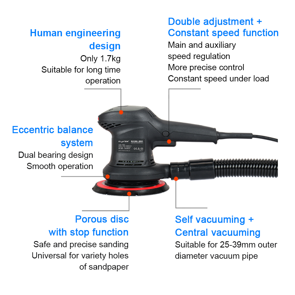 HONGMAI Orbit 3mm セントラルバキュームロー - Random Orbital Sander のレビューと価格