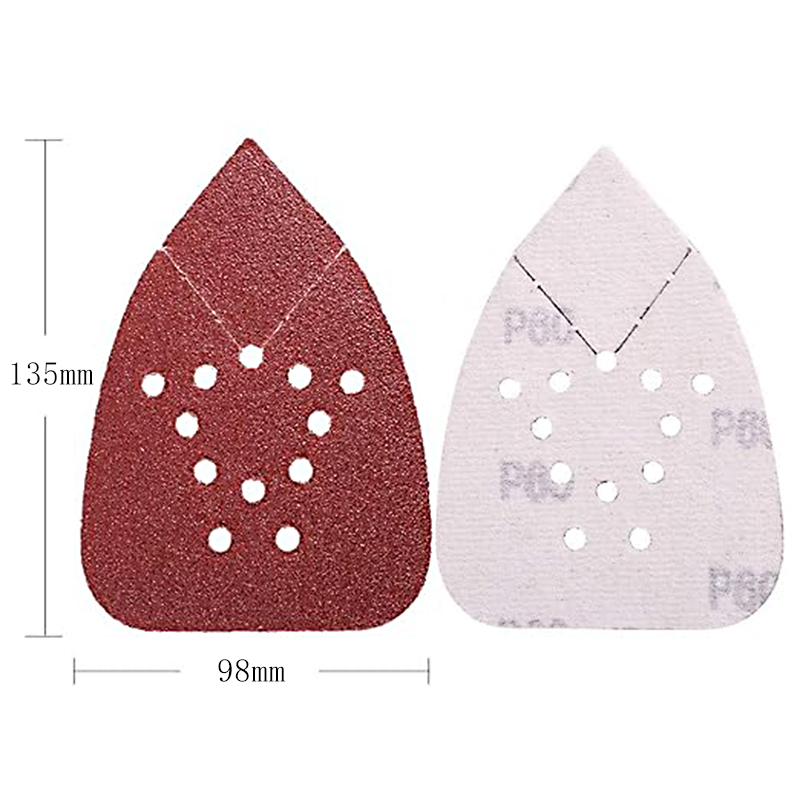 三角形12穴サンドペーパー 135x98mm、フック＆ループ - Detail Sander Corner のレビューと価格