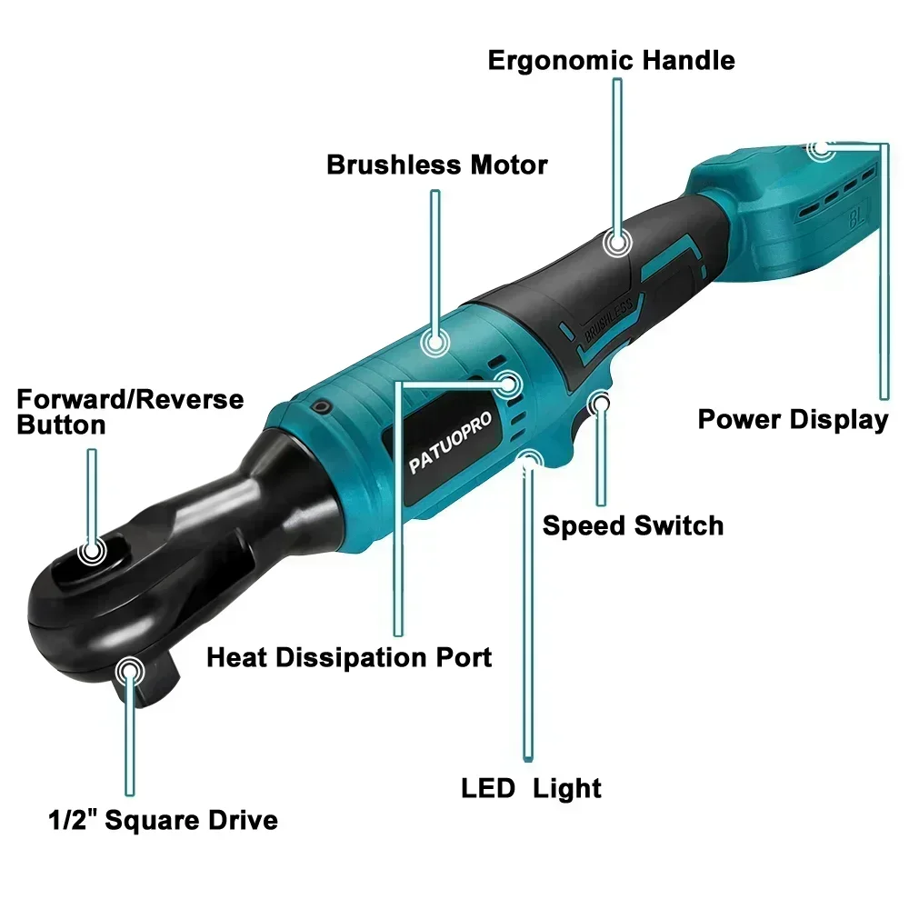 100N.m ブラシレス電動ラチェットレンチ コードレスレン - Power Tools Ingco のレビューと価格