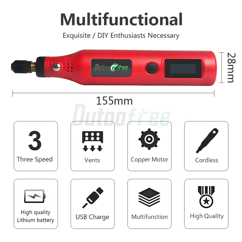 ミニワイヤレス電気ドリル,USBロータリーツール,木工彫刻ペ - Power Tools Ingco のレビューと価格