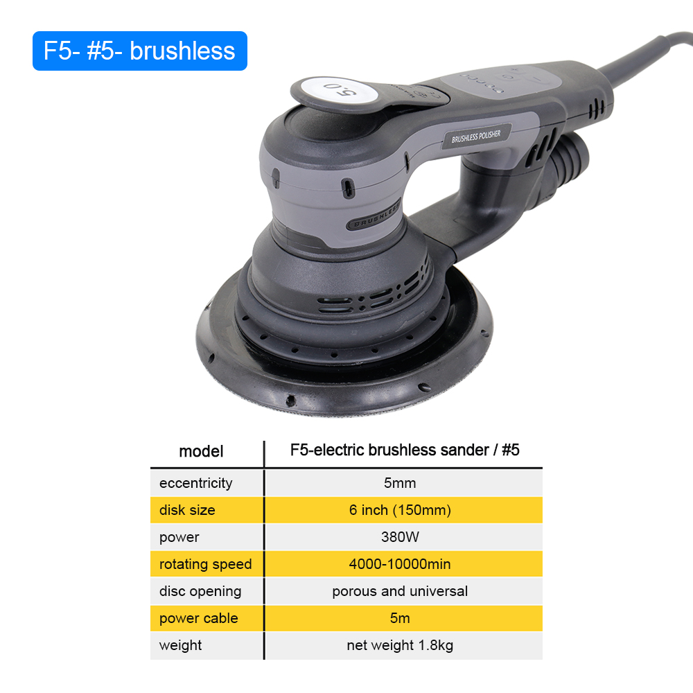 HONGMAI卸売6インチ380Wブラシレス電動オービタルサ - Random Orbital Sander のレビューと価格