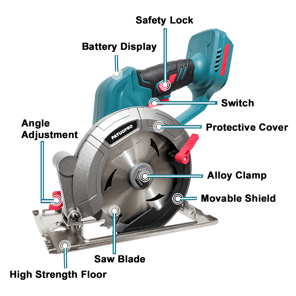 Patuopro-ブラシレス丸鋸,コンパクト電動鋸,マキタ1 - Power Tools Ingco のレビューと価格