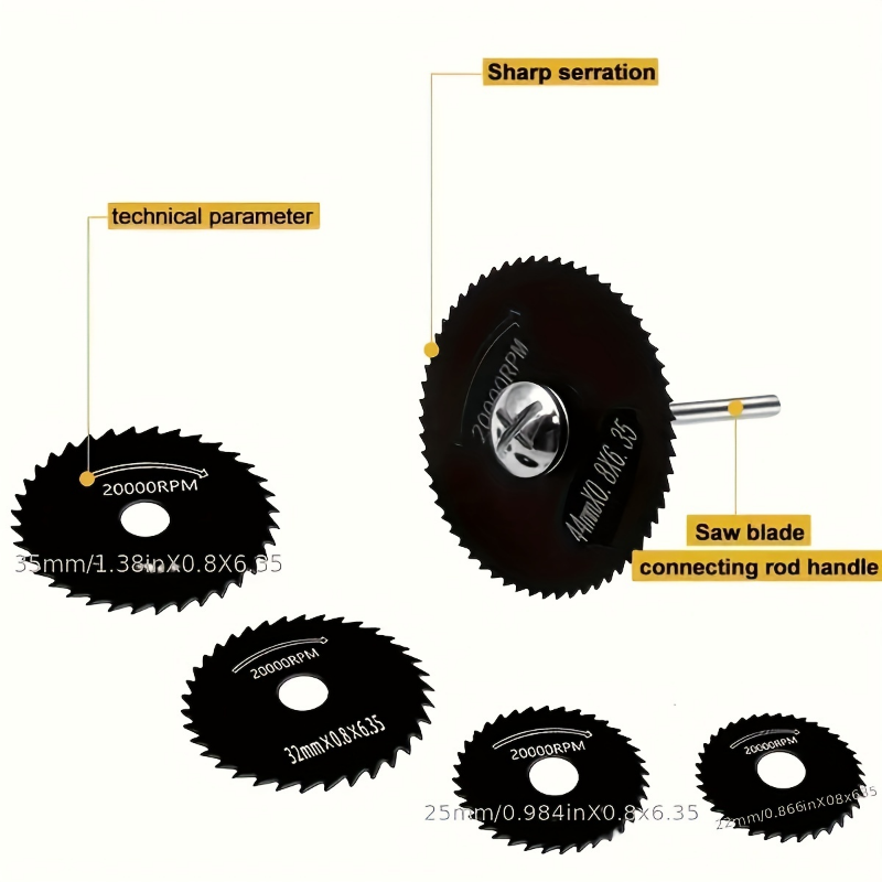 電動ドリル＆グラインダー用高速鋼金属切断刃6点セット 木工用 - Circular Saw Cordless のレビューと価格