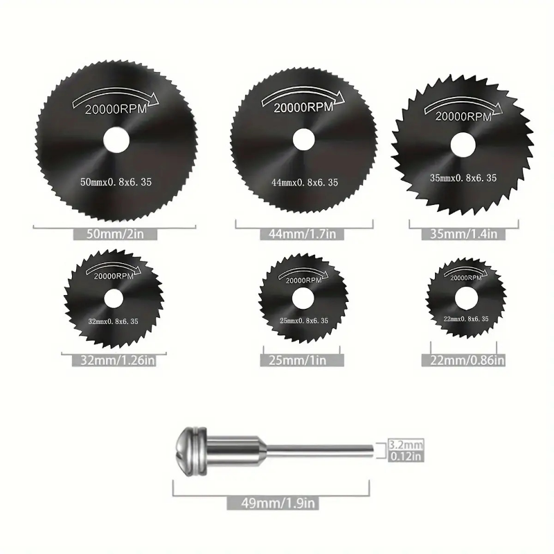 電動ドリル＆グラインダー用高速鋼金属切断刃6点セット 木工用 - Circular Saw Cordless のレビューと価格